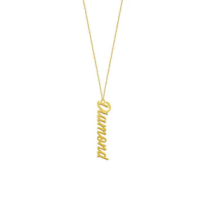 Vertical Nameplate Necklace Alexis Jae Necklaces