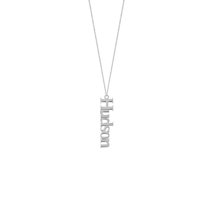Vertical Nameplate Necklace Alexis Jae Necklaces