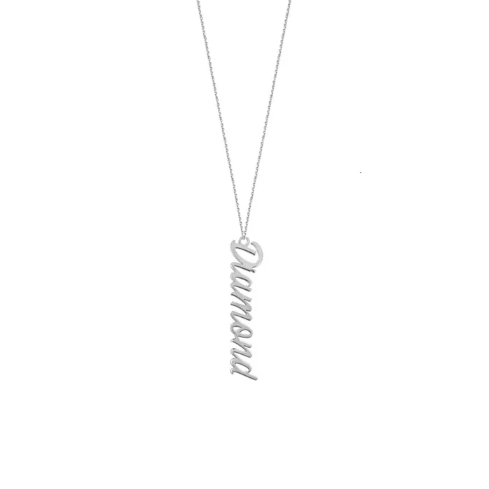 Vertical Nameplate Necklace Alexis Jae Necklaces