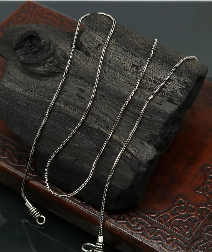 16 to 30 long 15mm screw chain 925 sterling silver handmade wheat chain pendant chain necklace chain oxidized silver chain trendy style nch37 TRIBAL ORNAMENTS Necklaces