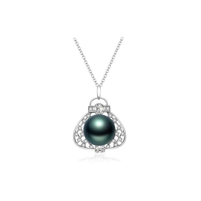 18K Solid Gold Saltwater Tahitian Pearl Necklace KN00157 Pearly Lustre Necklaces 18K Solid Gold Saltwater Tahitian Pearl Necklace KN00157 Pearly Lustre Necklaces