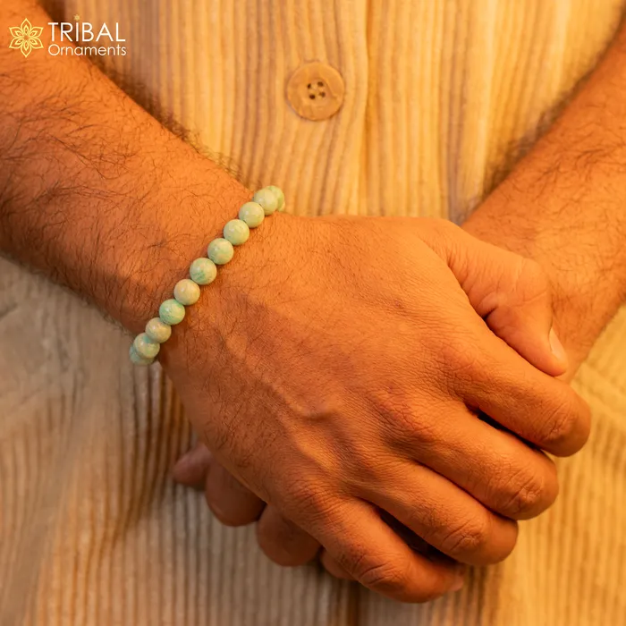 8 MM Morganite natural stone handmade beaded bracelet customized unisex Jewelry stnbr113 TRIBAL ORNAMENTS Bracelets 8 MM Morganite natural stone handmade beaded bracelet customized unisex Jewelry stnbr113 TRIBAL ORNAMENTS Bracelets