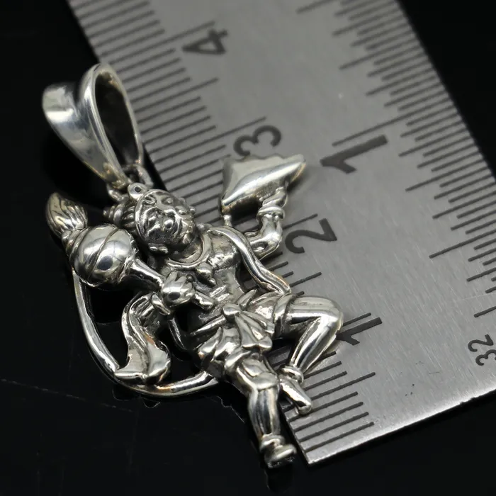 925 sterling silver customized vintage style Lord HanumanBajaranBali Pendant amazing design stunning pendant unisex gifting jewelry ssp433 TRIBAL ORNAMENTS Necklaces