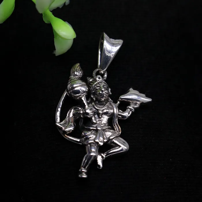 925 sterling silver customized vintage style Lord HanumanBajaranBali Pendant amazing design stunning pendant unisex gifting jewelry ssp433 TRIBAL ORNAMENTS Necklaces