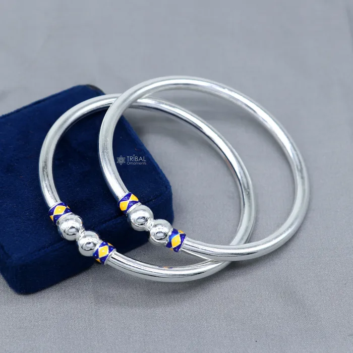 925 sterling silver handmade fabulous plain shine design bangle bracelet kada jewelry single ball kada bangle nba428 TRIBAL ORNAMENTS Bracelets 925 sterling silver handmade fabulous plain shine design bangle bracelet kada jewelry single ball kada bangle nba428 TRIBAL ORNAMENTS Bracelets