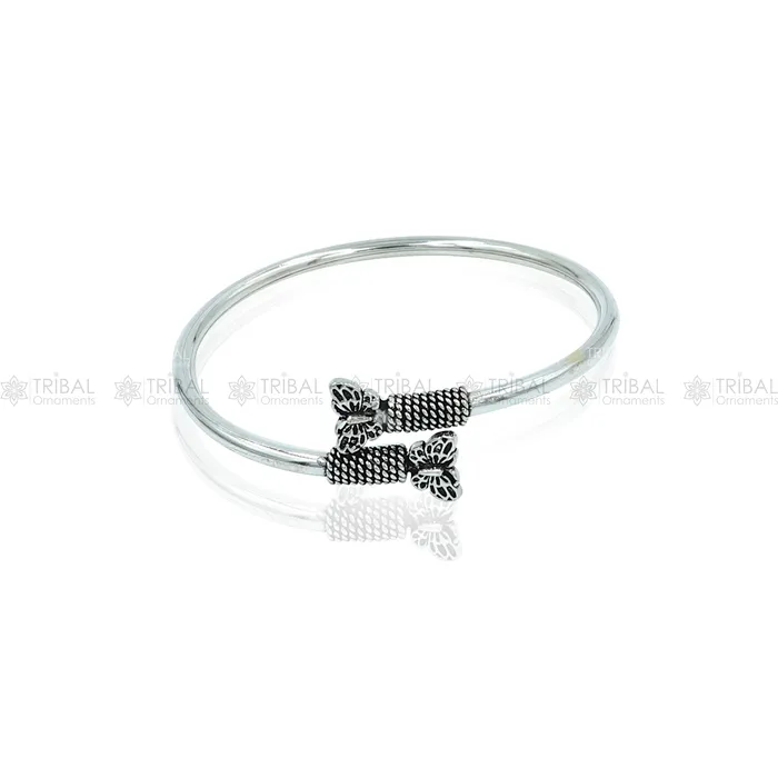 Bracelets 925 sterling silver handmade butterfly design stylish kada bangle bracelet tribal jewelry nsk875 TRIBAL ORNAMENTS Bracelets 925 sterling silver handmade butterfly design stylish kada bangle bracelet tribal jewelry nsk875 TRIBAL ORNAMENTS
