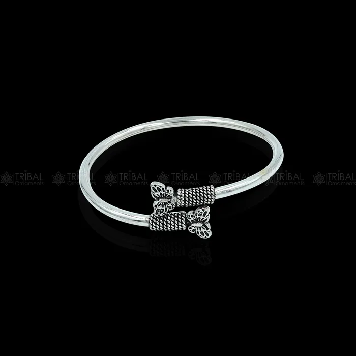 Bracelets 925 sterling silver handmade butterfly design stylish kada bangle bracelet tribal jewelry nsk875 TRIBAL ORNAMENTS Bracelets 925 sterling silver handmade butterfly design stylish kada bangle bracelet tribal jewelry nsk875 TRIBAL ORNAMENTS