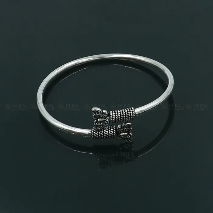 Bracelets 925 sterling silver handmade butterfly design stylish kada bangle bracelet tribal jewelry nsk875 TRIBAL ORNAMENTS Bracelets 925 sterling silver handmade butterfly design stylish kada bangle bracelet tribal jewelry nsk875 TRIBAL ORNAMENTS