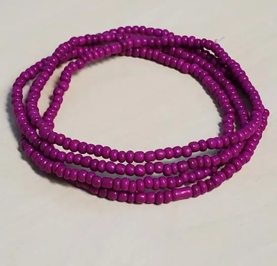 Bracelets POLLY B1115 Fuchsia Seed Beads Strand Bracelet