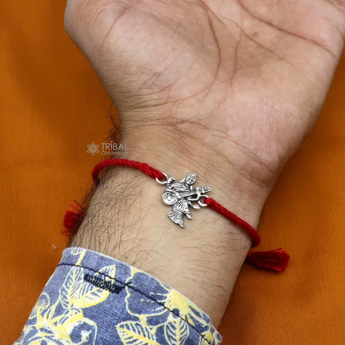 Bracelets TRIBAL ORNAMENTS 925 sterling silver handmade Unique god Garudakrishnasaraswati idols pendant Rakhi Bracelet Exclusive Bracelet Rakshabandhan gift rk306