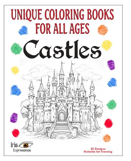 Earrings Iris Fashion Jewelry AB07 Castles Coloring Book