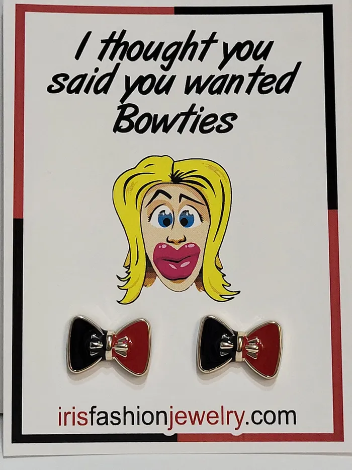 Earrings polly AZ15A Funny Botox Bowtie Earrings