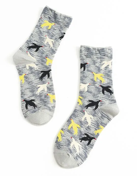 Earrings POLLY SF596 Gray Flying Birds Socks