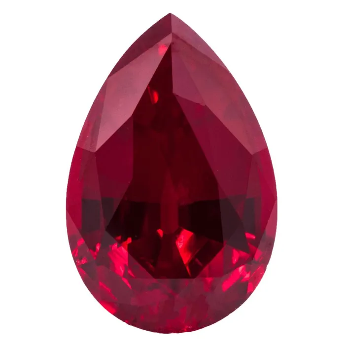 Fire Brilliance Earrings Pear FAB LabGrown Ruby Gems