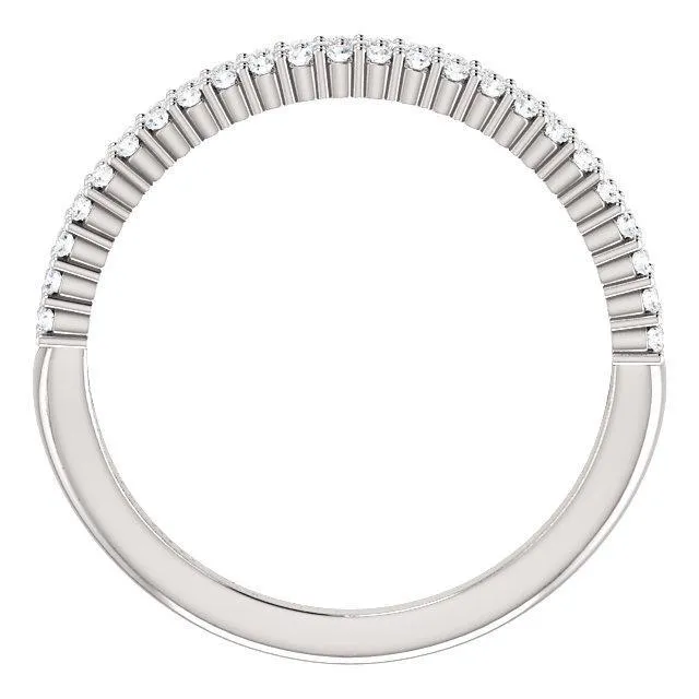 Fire Brilliance Rings Juliette Round Moissanite or Diamond 12 Eternity Micro Pave Band