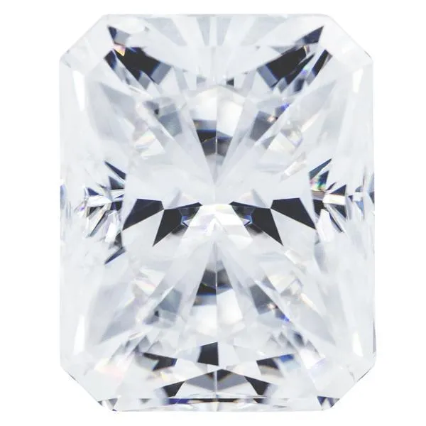 First Crush Moissanite Crushed Ice Radiant Cut FIRE BRILLIANCE Rings