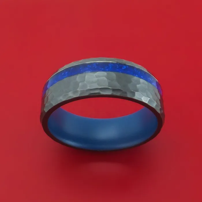 Lashbrook Black Zirconium Stone and Cerakote Custom Ring Rings Lashbrook Black Zirconium Stone and Cerakote Custom Ring Rings