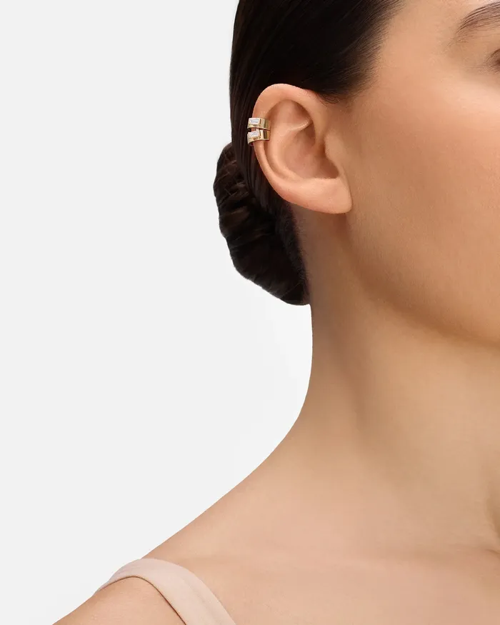 Mood Earrings Dinner Date Ear Clip in Yellow Gold