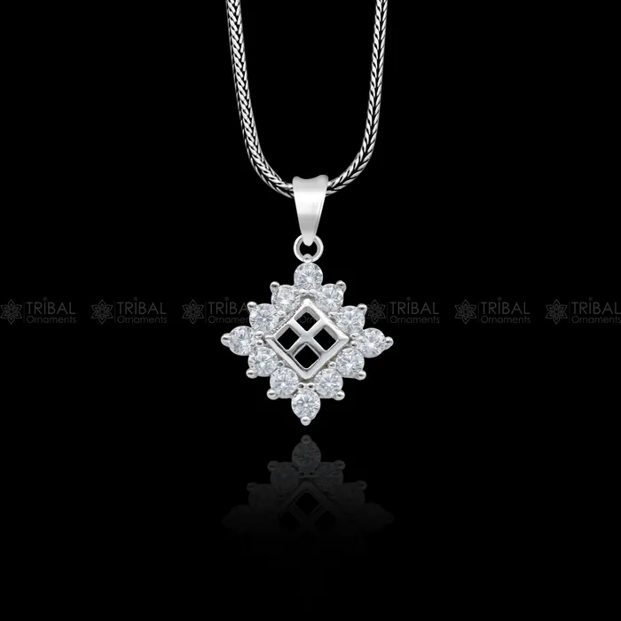 Necklaces 925 Sterling silver unique design diamond pendant nsp928 TRIBAL ORNAMENTS