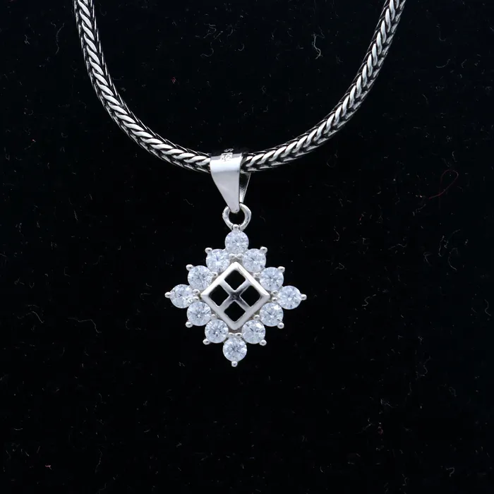 Necklaces 925 Sterling silver unique design diamond pendant nsp928 TRIBAL ORNAMENTS
