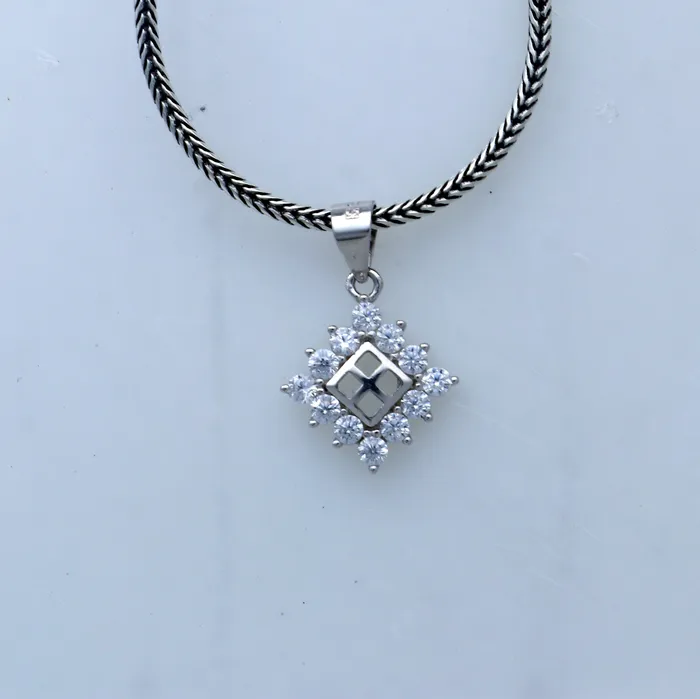 Necklaces 925 Sterling silver unique design diamond pendant nsp928 TRIBAL ORNAMENTS