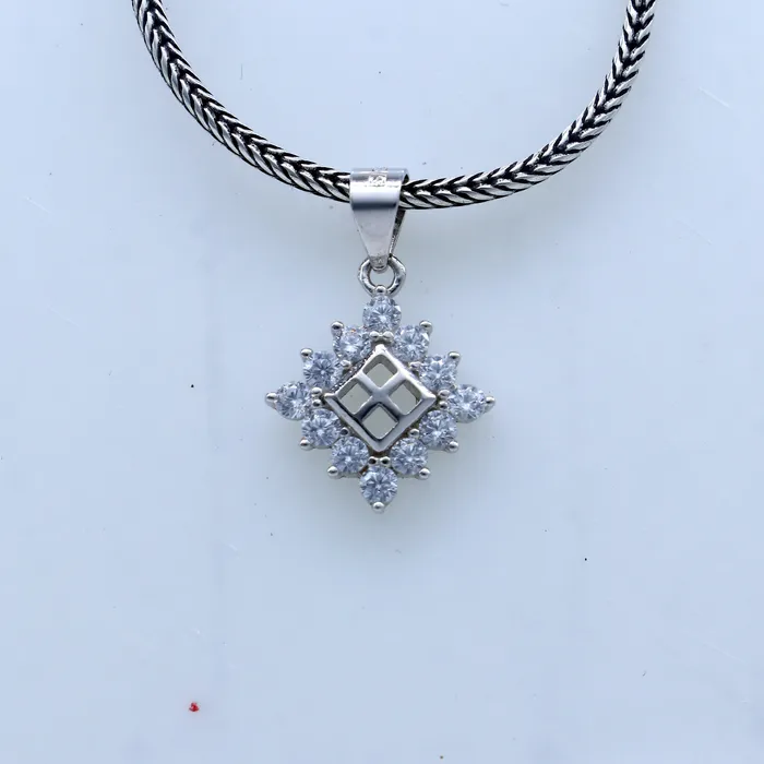 Necklaces 925 Sterling silver unique design diamond pendant nsp928 TRIBAL ORNAMENTS