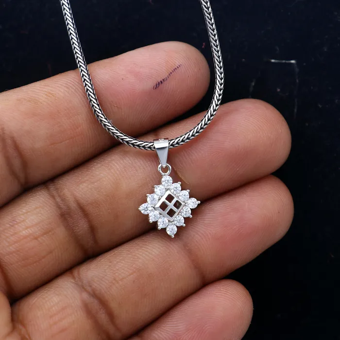 Necklaces 925 Sterling silver unique design diamond pendant nsp928 TRIBAL ORNAMENTS
