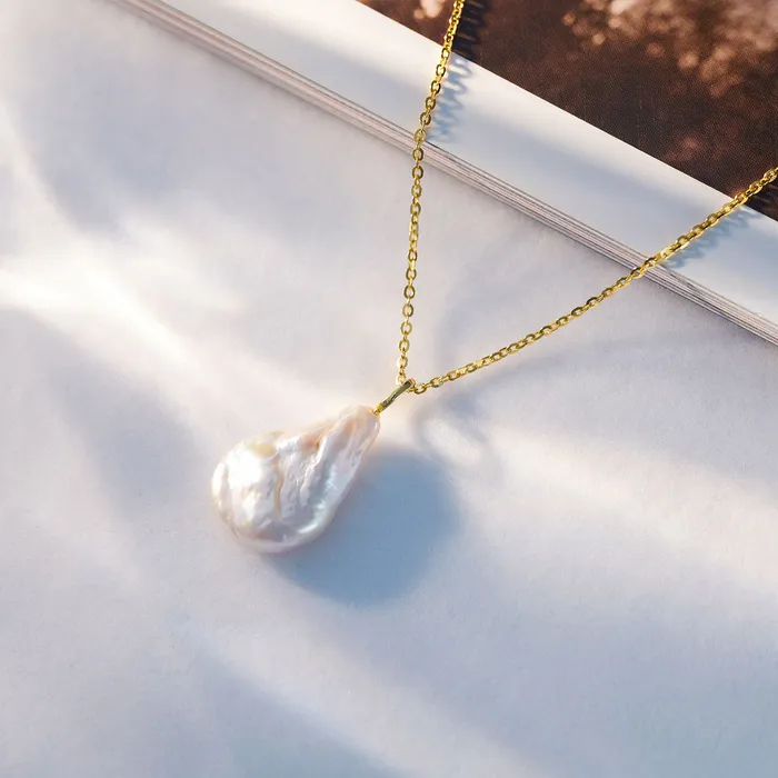 Necklaces Pearly Lustre Keshi Freshwater Pearl Necklace WN00638
