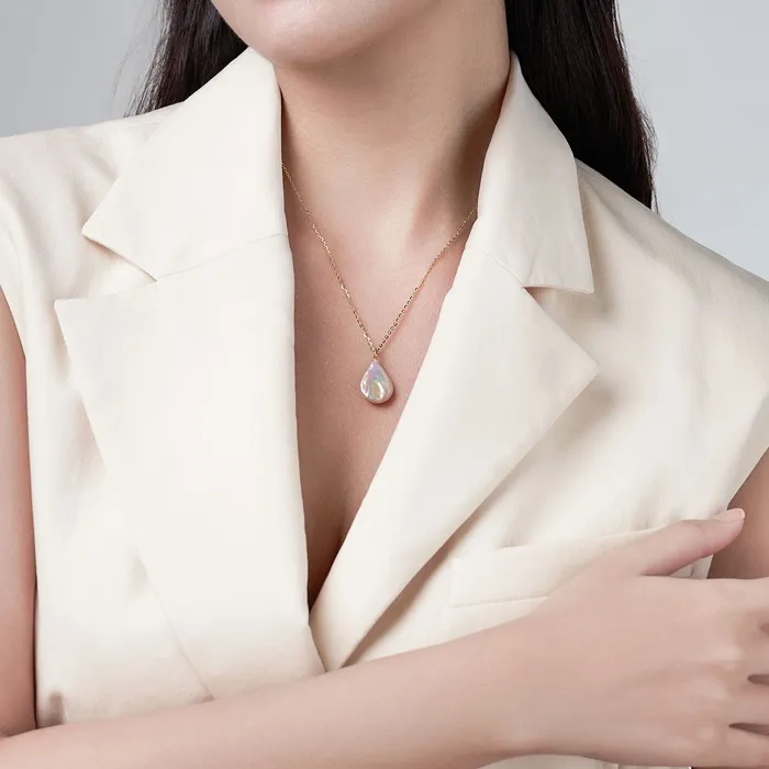 Necklaces Pearly Lustre Keshi Freshwater Pearl Necklace WN00638