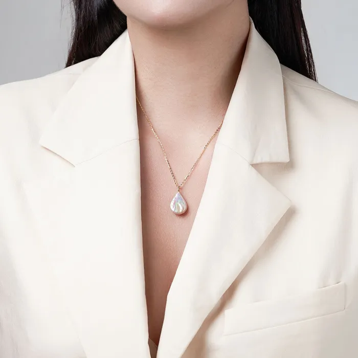 Necklaces Pearly Lustre Keshi Freshwater Pearl Necklace WN00638