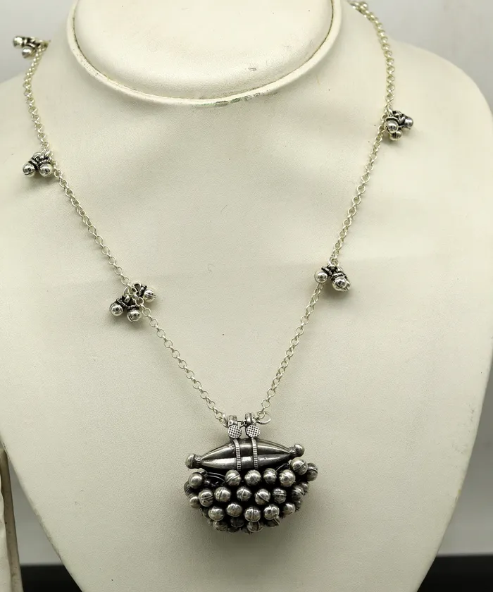 Necklaces TRIBAL ORNAMENTS 925 sterling silver handmade gorgeous amulet style pendant necklace fabulous customized necklace tribal belly dance jewelry set123