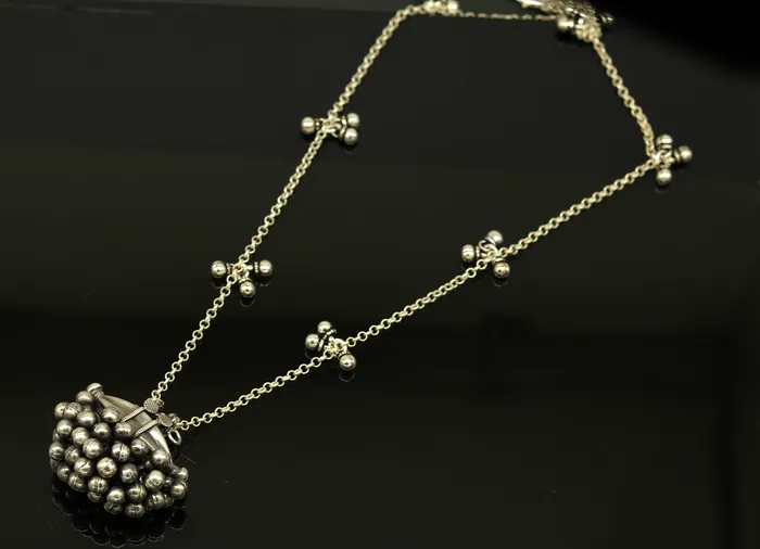 Necklaces TRIBAL ORNAMENTS 925 sterling silver handmade gorgeous amulet style pendant necklace fabulous customized necklace tribal belly dance jewelry set123