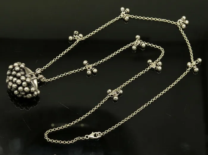 Necklaces TRIBAL ORNAMENTS 925 sterling silver handmade gorgeous amulet style pendant necklace fabulous customized necklace tribal belly dance jewelry set123