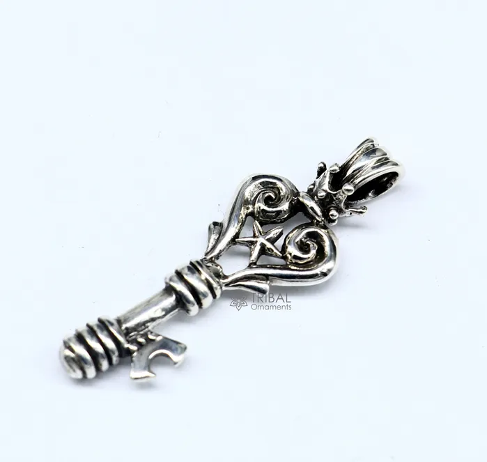 Necklaces TRIBAL ORNAMENTS 925 sterling silver vintage style handmade key pendant amazing fancy stylish attractive pendant for boys and girls nsp639 Necklaces TRIBAL ORNAMENTS 925 sterling silver vintage style handmade key pendant amazing fancy stylish attractive pendant for boys and girls nsp639