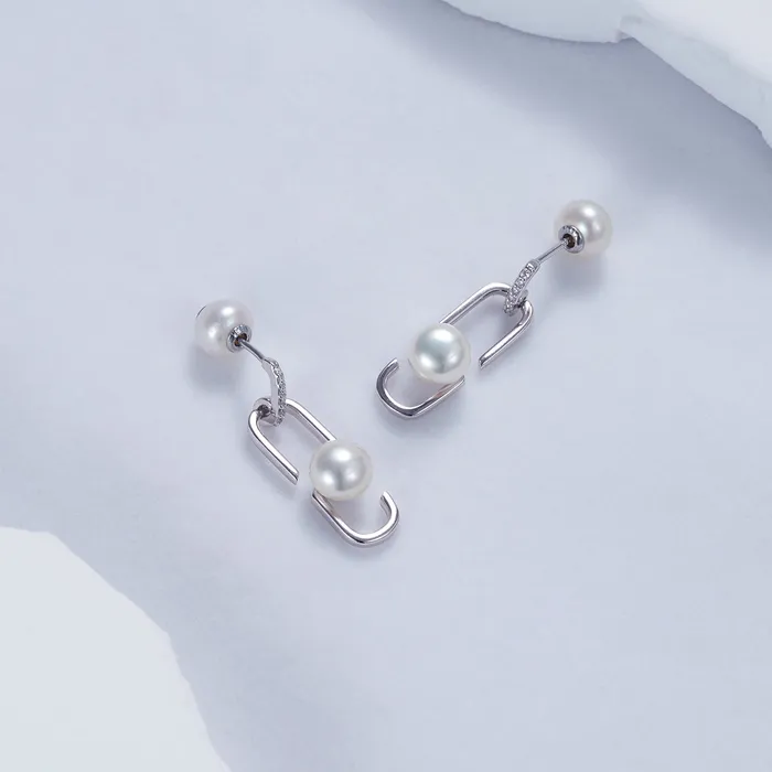 Pearly Lustre Earrings Freshwater Pearl Earrings WE00673 CONNECT