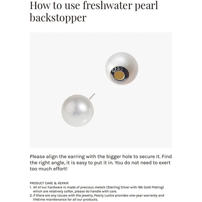 Pearly Lustre Earrings Freshwater Pearl Earrings WE00673 CONNECT