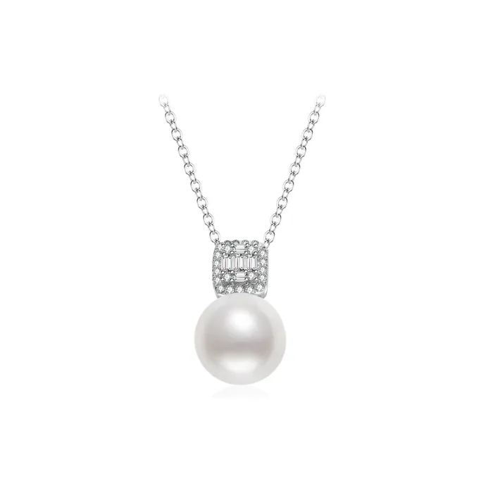 Pearly Lustre Necklaces 18K Solid Gold Hanadama Akoya Pearl Necklace KN00264 Pearly Lustre Necklaces 18K Solid Gold Hanadama Akoya Pearl Necklace KN00264