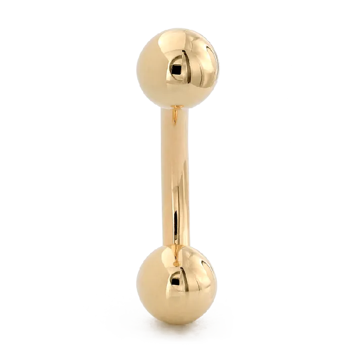 PreStyled Sets LeRoi Gold Plain Curved Barbell Threaded