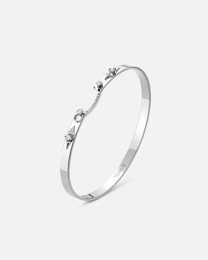 Reverie Mood Bangle in White Gold Mood Bracelets
