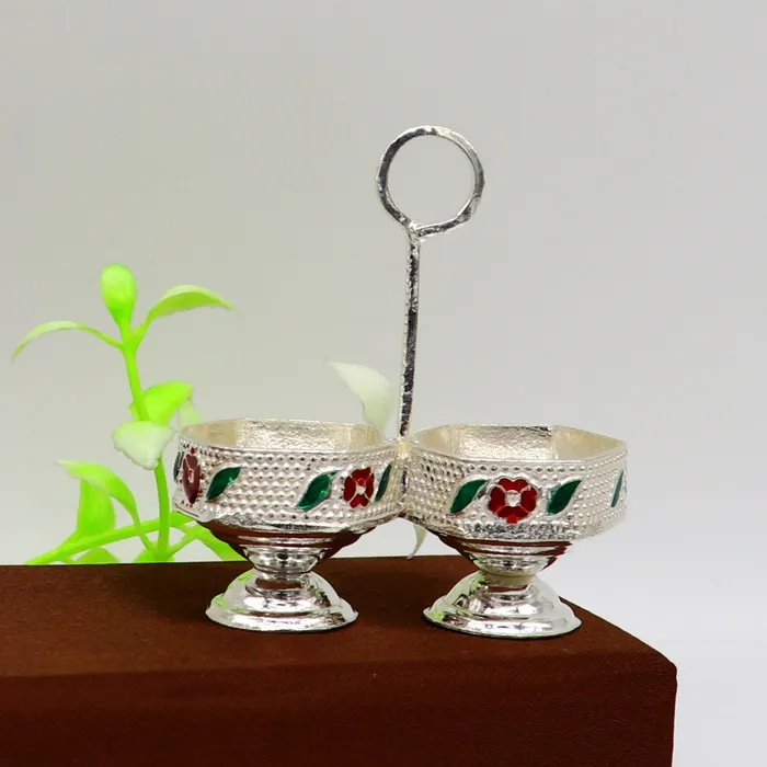 Rings 925 sterling silver handmade customized work puja utensils silver tilak bowl kesar chaindan kumkum patra or bowl silver article su155 TRIBAL ORNAMENTS