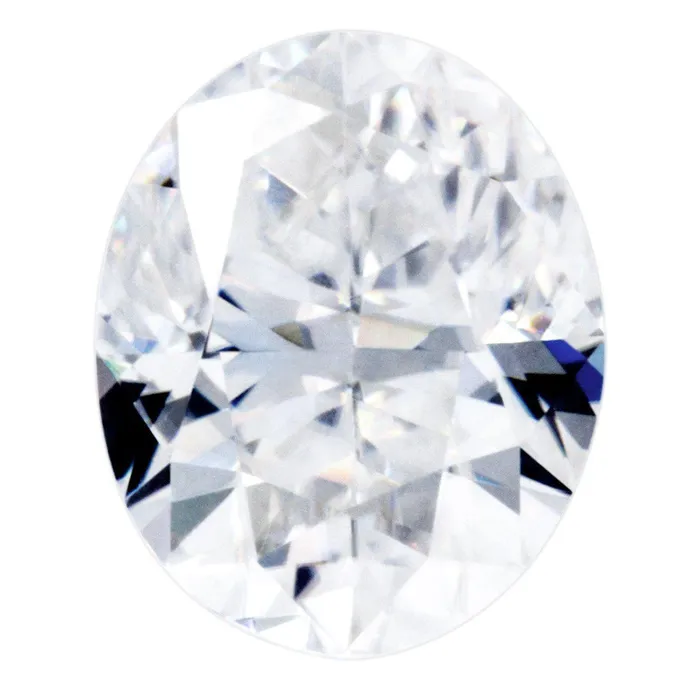 Rings FIRE BRILLIANCE First Crush Moissanite Crushed Ice Oval Cut