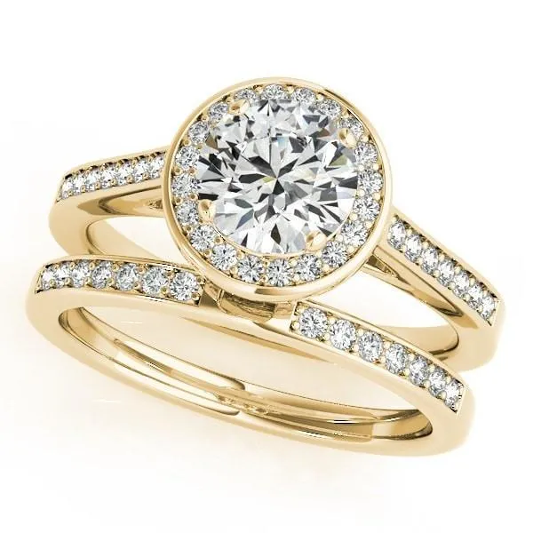 Rings Fire Brilliance Skye Round Center Stone Channel Shank Halo Engagement Ring
