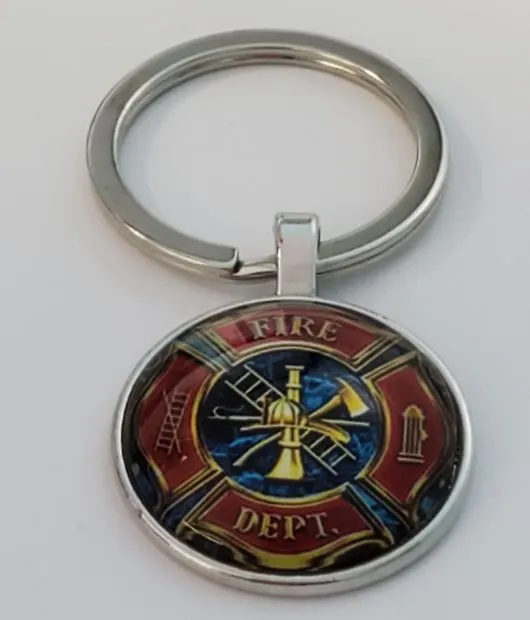 Rings polly K81 Silver Firefighter Keychain