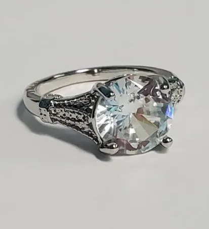 Rings POLLY R480 Silver Round Gemstone Ring