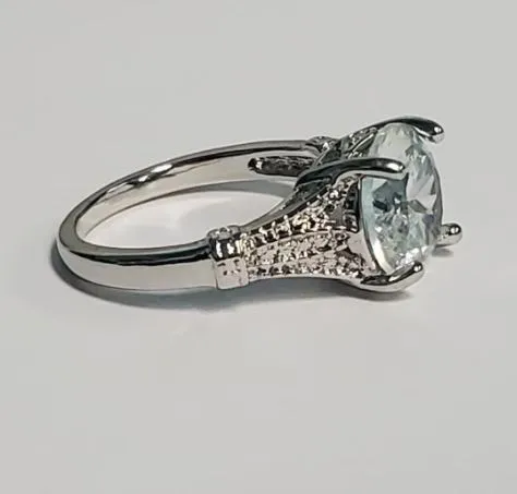 Rings POLLY R480 Silver Round Gemstone Ring