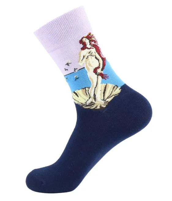 Rings SF278 Navy Blue Birth of Venus Socks POLLY