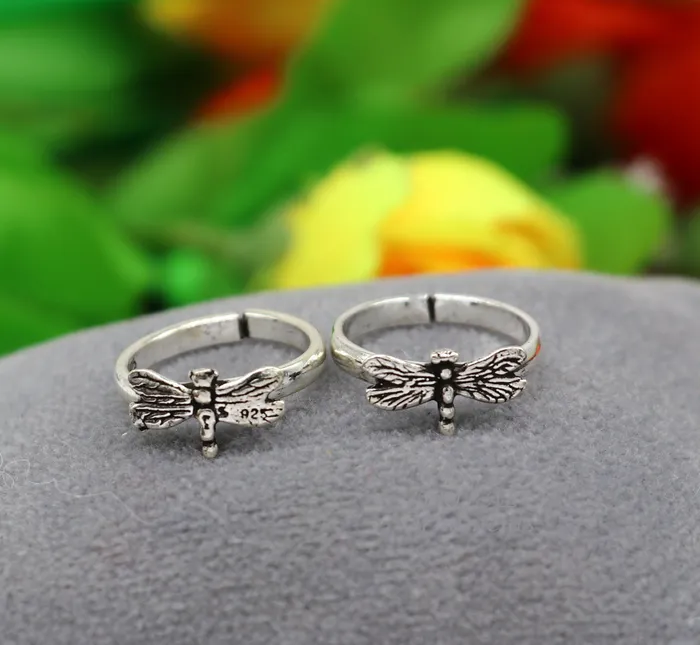 Rings TribalOrnaments 925 sterling silver handmade fabulous butterfly design toe ring band tribal belly dance vintage style ethnic jewelry ytr39