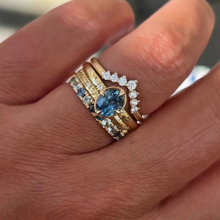 Rings Yuliya Chorna Cerulean City Blue Oval Cut Montana Sapphire Ring