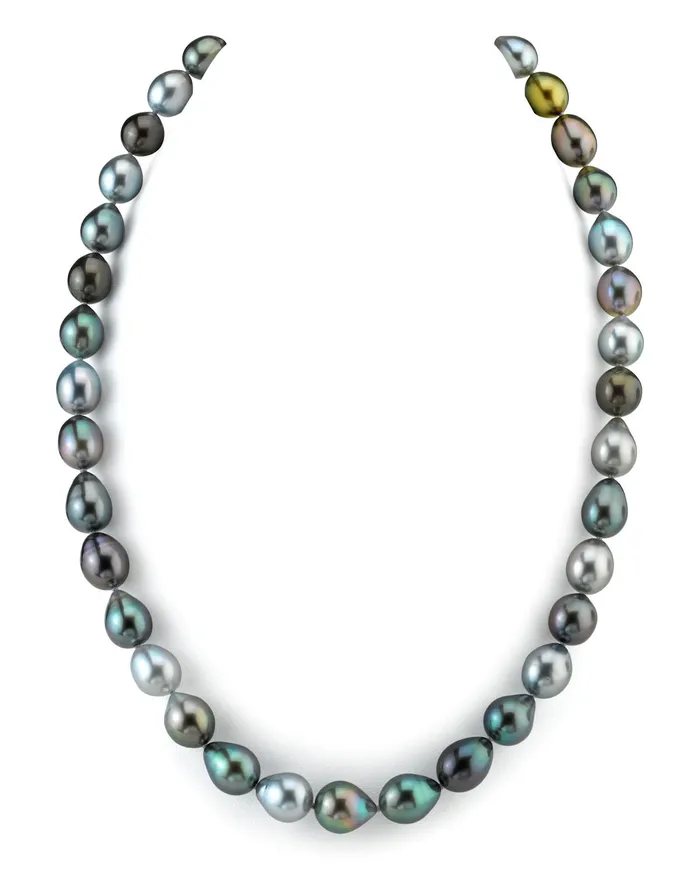 spt Necklaces MultiColor Tahitian DropShape Pearl Necklace 80100mm AAAA Quality spt Necklaces MultiColor Tahitian DropShape Pearl Necklace 80100mm AAAA Quality