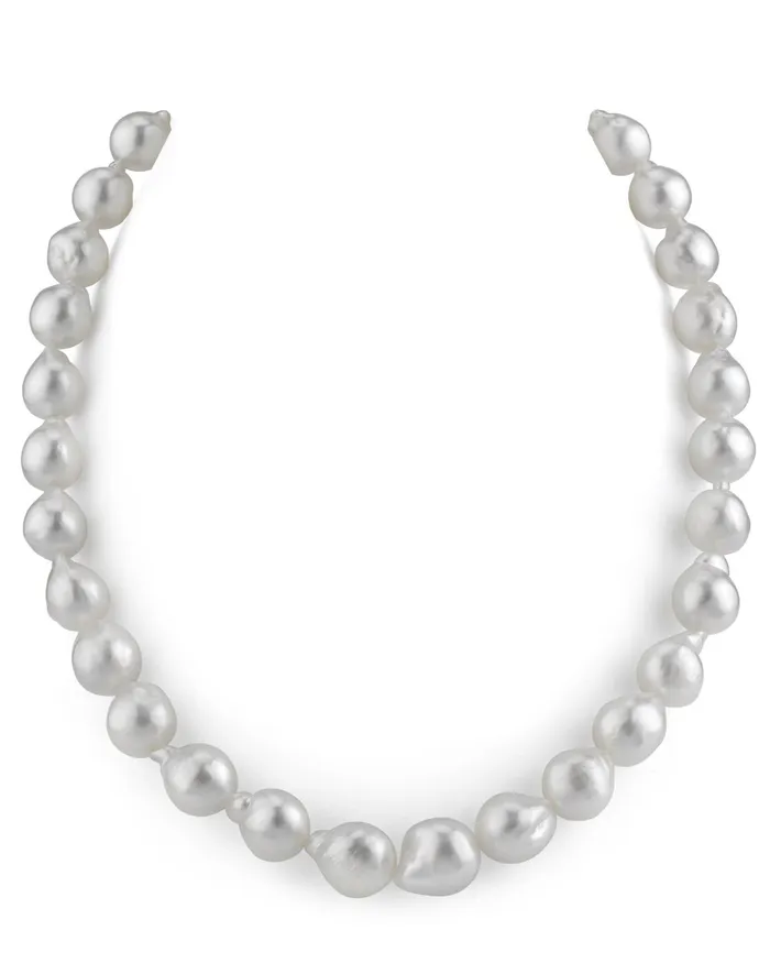spt White South Sea Baroque Pearl Necklace 100115mm Necklaces